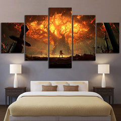 World of Warcraft Glowing Tree Wall Art Canvas Decor Printing