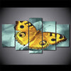 Image of Yellow Butterfly Wall Art Canvas Decor Printing