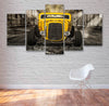 Image of Yellow Hot Rod Car Wall Art Canvas Decor Printing