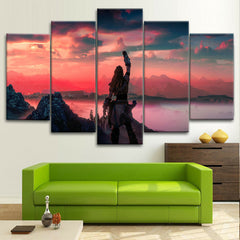 Zero Dawn Game Sunset Wall Art Canvas Decor Printing