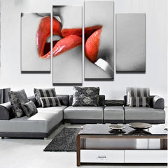 Sexy Kiss Wall Art Decor Canvas Printing