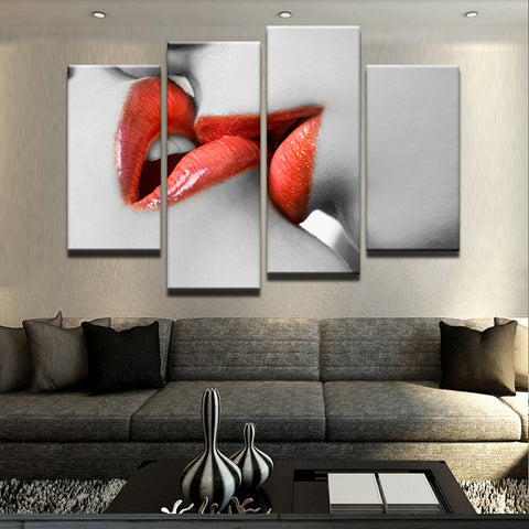 Sexy Kiss Wall Art Decor Canvas Printing