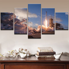 Launching Space Shuttle Wall Art Decor Canvas Prints - DelightedStore