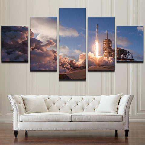 Launching Space Shuttle Wall Art Decor Canvas Prints - DelightedStore