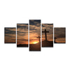 Image of Christian Sunset Cross Wall Art Canvas Print Decoration - DelightedStore