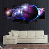 Image of Purple Planet Universe Wall Art Canvas Print Decoration