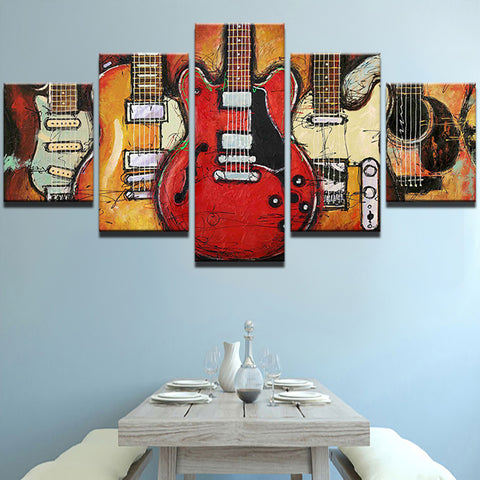 Guitar Abstract Music Wall Art Canvas Print Decor - DelightedStore