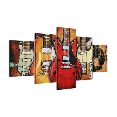 Guitar Abstract Music Wall Art Canvas Print Decor - DelightedStore