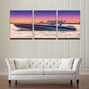 Image of Sunset Yacht in Ocean Wall Art Canvas Print Decoration