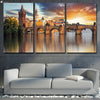 Image of PRAGUE Stone Bridge Wall Art Canvas Print Decor