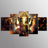 Image of Ganesha Elephant Trunk God Wall Art Canvas Print Decoration - DelightedStore