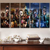 Image of Horror Movie Characters Group Wall Art Canvas Print Decoration - DelightedStore
