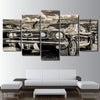Image of Ford Mustang 1965 Wall Art Canvas Print Decor - DelightedStore