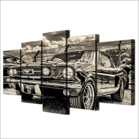 Ford Mustang 1965 Wall Art Canvas Print Decor - DelightedStore