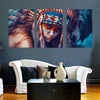 Image of Native American Indian Girl Feathers Wall Art Canvas Print Decor - DelightedStore