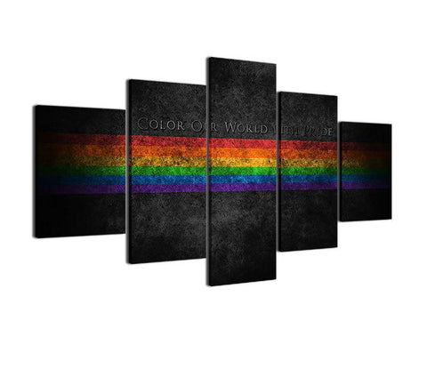 Letters Rainbow Game Wall Art Canvas Print Decoration - DelightedStore