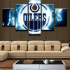 Image of Edmonton Oilers Wall Art Canvas Print Decor - DelightedStore