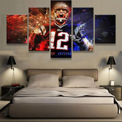 New England Patriots Tom Brady Wall Art Canvas Print Decor