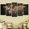 Image of Retro World Map Wall Art Canvas Print Decoration
