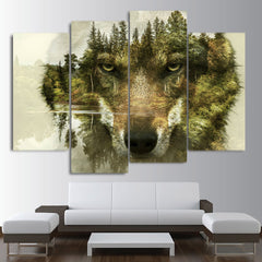 Spirit Guide of the Forest Wolf Wall Art Canvas Print Decor