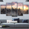 Image of The City of Chicago Sky View Sunrise Wall Art Decor Canvas Print