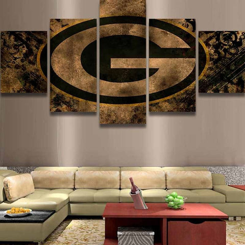 Green Bay Packers Wall Art Canvas Print Decor - DelightedStore