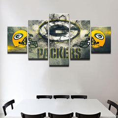 Green Bay Packers helmet Wall Art Canvas Print Decor