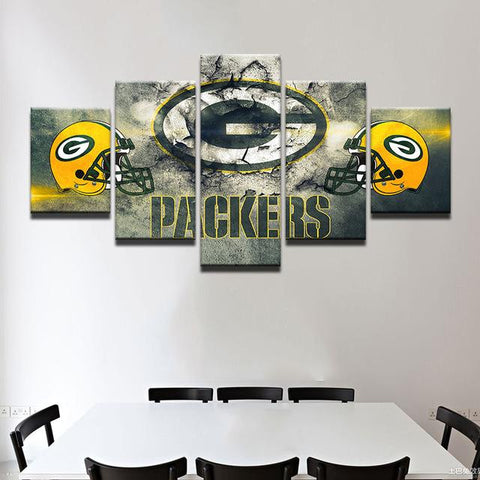 Green Bay Packers helmet Wall Art Canvas Print Decor