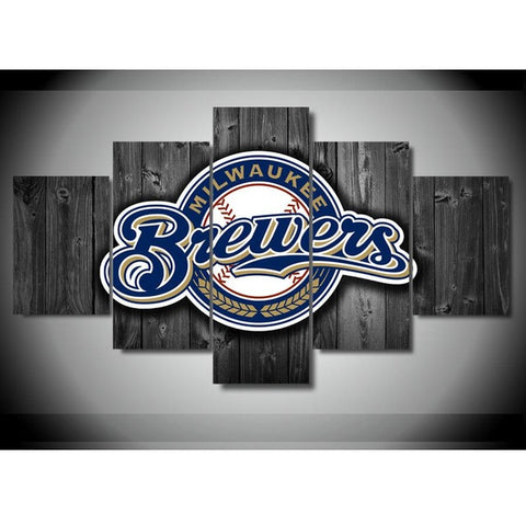 Milwaukee Brewers Sports Team Wall Art Canvas Print Decoration - DelightedStore