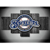 Image of Milwaukee Brewers Sports Team Wall Art Canvas Print Decoration - DelightedStore