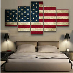 Vintage American Wall Art Canvas Print Decor