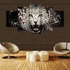 Image of White Leopard Leopard Abstract Wall Art Canvas Print Decoration