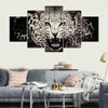 Image of White Leopard Leopard Abstract Wall Art Canvas Print Decoration