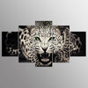 Image of White Leopard Leopard Abstract Wall Art Canvas Print Decoration