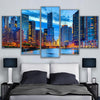 Image of Chicago City Night View Wall Art Canvas Print Decor - DelightedStore