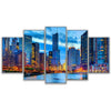 Image of Chicago City Night View Wall Art Canvas Print Decor - DelightedStore