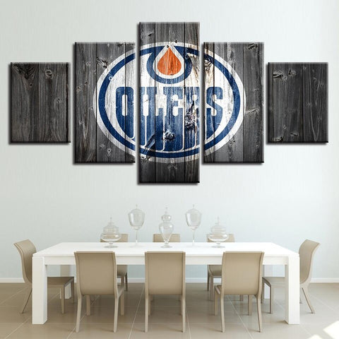 Edmonton Oilers Sports Team Wall Art Canvas Print Decoration - DelightedStore