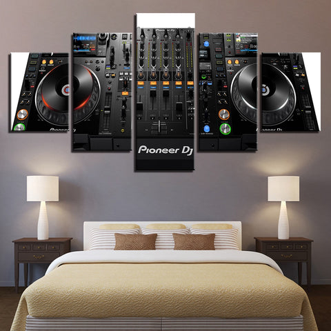 Music DJ Console Instrument Mixer Wall Art Decor Canvas Print - DelightedStore