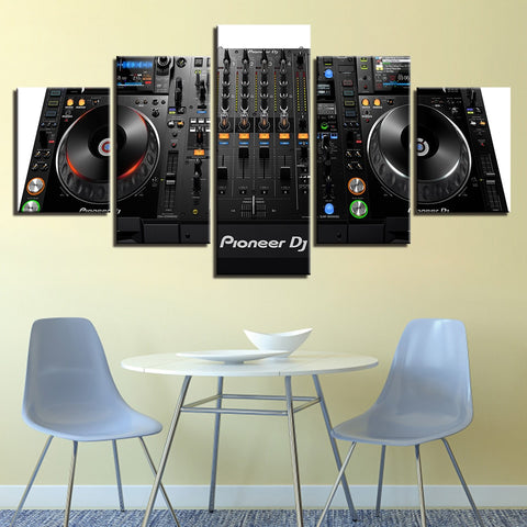 Music DJ Console Instrument Mixer Wall Art Decor Canvas Print - DelightedStore