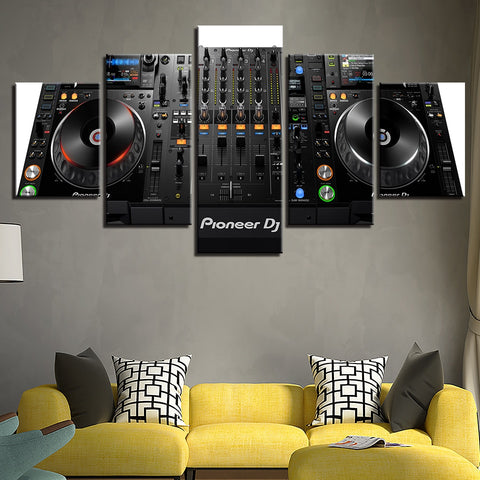 Music DJ Console Instrument Mixer Wall Art Decor Canvas Print - DelightedStore