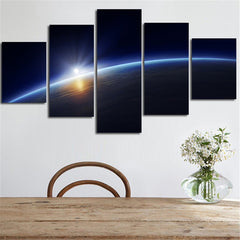 Light Horizon Earth Wall Art Canvas Print Decoration - DelightedStore