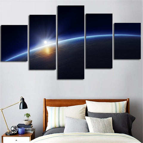 Light Horizon Earth Wall Art Canvas Print Decoration - DelightedStore