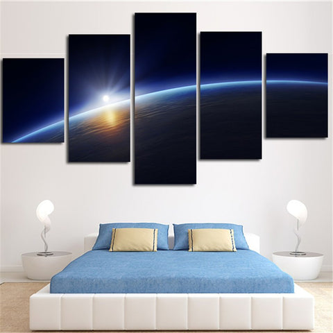 Light Horizon Earth Wall Art Canvas Print Decoration - DelightedStore