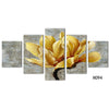 Image of Yellow Flower Floral Wall Art Canvas Print Decor