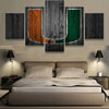 Image of Miami Hurricanes Sports Team Wall Art Canvas Print Decoration - DelightedStore