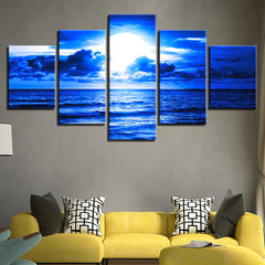 Blue Ocean Sky Wall Art Canvas Print Decor - DelightedStore