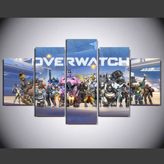 Overwatch Team Shooting Game Wall Art Canvas Print Decor