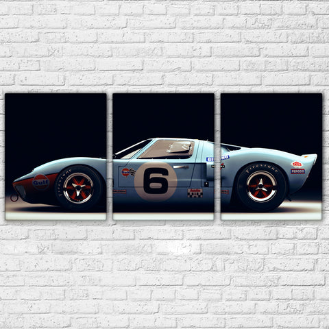 Ford GT40 Sports Car Racing Wall Art Canvas Print Decoration - DelightedStore