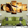 Image of Cartoon Dragon Ball Z Goku Ride Shenron Wall Art Canvas Print Decoration - DelightedStore