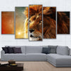 Image of Lion's Gaze Wall Art Canvas Print Decoration - DelightedStore